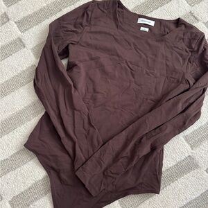 Babaton Brown Long Sleeve Top